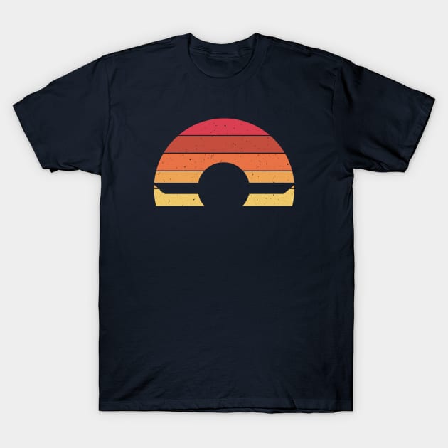 Retro Sunset Onewheel Float Vintage Sun One Wheel T-Shirt by Funky Prints Merch